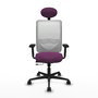 PIQUERAS Y CRESPO Silla de oficina Zulema Morado y Blanco