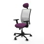 PIQUERAS Y CRESPO Silla de oficina Zulema Morado y Blanco