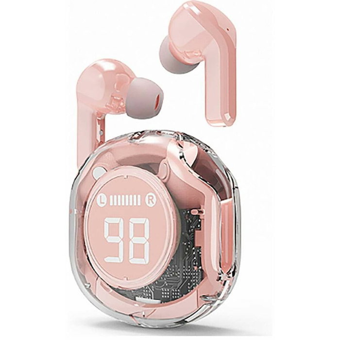 Gembird TWST-01-PK Auriculares TWS Rosa con Indicador LCD