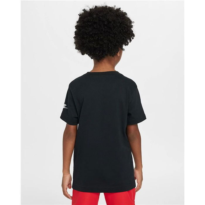 Camiseta de Manga Corta Infantil Nike Brandmark Swoosh Negro XL