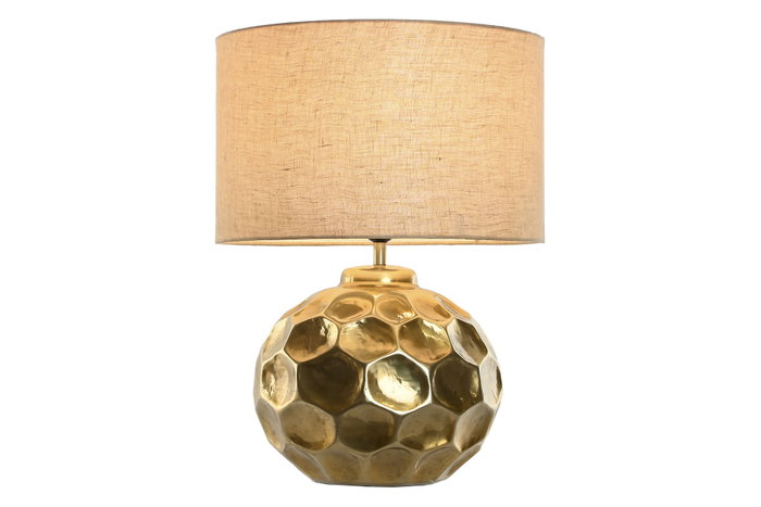 DKD Home Decor Lámpara de Sobremesa de Aluminio Patinado Bronce y Beige DKD Home Decor Lámpara de Sobremesa de Aluminio Patinado Bronce y Beige