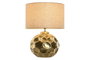 DKD Home Decor Lámpara de Sobremesa de Aluminio Patinado Bronce y Beige