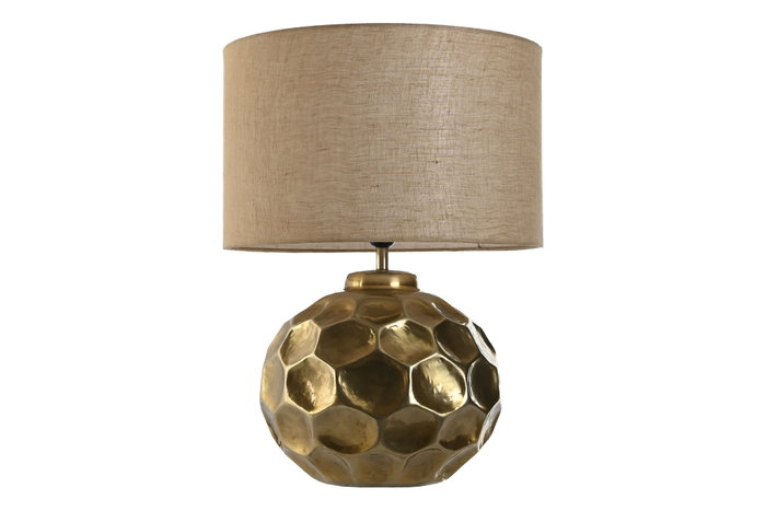 DKD Home Decor Lámpara de Sobremesa de Aluminio Patinado Bronce y Beige DKD Home Decor Lámpara de Sobremesa de Aluminio Patinado Bronce y Beige