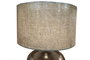 DKD Home Decor Lámpara de Sobremesa de Aluminio Patinado Bronce y Beige