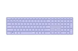 Rapoo E9800M Teclado Inalámbrico Bluetooth 5.0 2.4 GHz Ultrafino Diseño QWERTY Completo Teclas Multimedia Batería Recargable Color Púrpura Compatible Windows y Mac