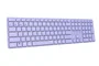 Rapoo E9800M Teclado Inalámbrico Bluetooth 5.0 2.4 GHz Ultrafino Diseño QWERTY Completo Teclas Multimedia Batería Recargable Color Púrpura Compatible Windows y Mac