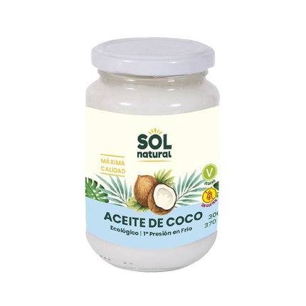 SOLNATURAL Aceite de Coco Virgen Extra BIO 370ml SOLNATURAL Aceite de Coco Virgen Extra BIO 370ml