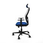 PIQUERAS Y CRESPO Silla de oficina Jorquera con mecanismo Sincro/Traslack, Azul y Blanco
