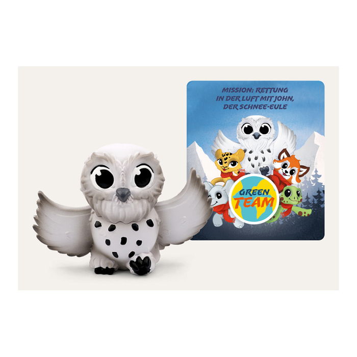 Tonies Hörspiel Green Team - Mission Rettung aus der Luft mit John der Schnee-Eule, 10 Geschichten, 60 Min Spielzeit, für Toniebox, Deutsch, ab 4 Jahre