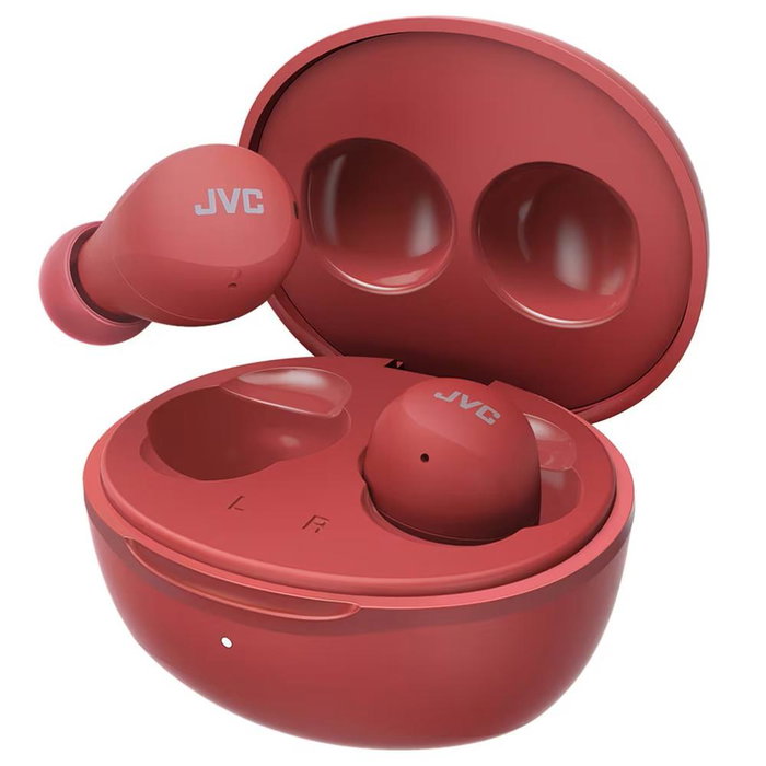 JVC Auriculares Inalámbricos Bluetooth HA-Z66T-R-E, Resistencia IPX4, 23h Autonomía, Color Rojo