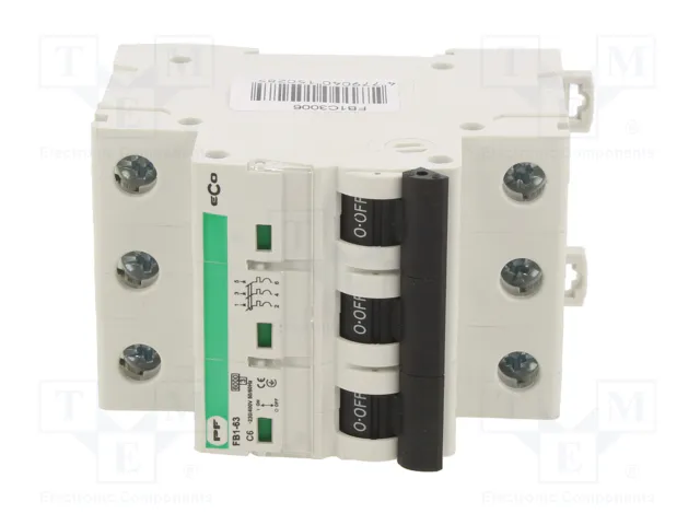 Promfactor Baltic Interruptor magnetotérmico ECO 3 polos 6A Promfactor Baltic Interruptor magnetotérmico ECO 3 polos 6A