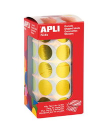 APLI Gomets Metalizados Amarillo Círculos Ø 20 mm 1.770 uds.