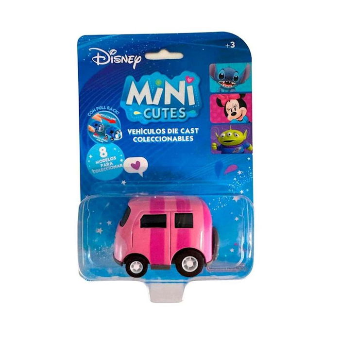 Bandai Disney Mini Cute Cars - Vehículos Coleccionables Miniaturas de Personajes Disney Mickey Minnie Goofy - 1 Unidad