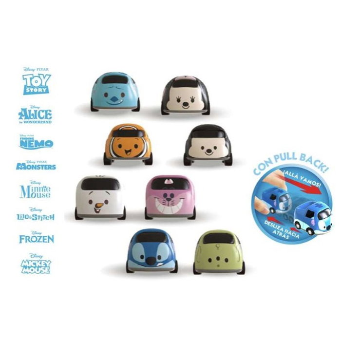 Bandai Mini Cute Cars Disney 1 unidad aleatoria