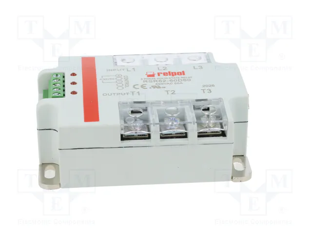 RELPOL RSR62-60D60 Relé de semiconductor trifásico 60A 24-660VAC