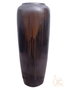 DKD Home Decor Jarrón de Cerámica Vidriada Marrón Oscuro DARKVASE 20x20x51 cm