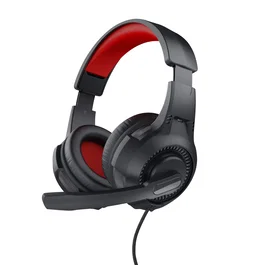 Trust Auriculares Gaming Headset con Micrófono Diadema Ajustable Jack 3.5mm Rojo-Negro