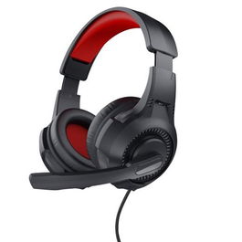 Trust Auriculares Gaming Headset con Micrófono Diadema Ajustable Jack 3.5mm Rojo-Negro