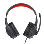 Trust Auriculares Gaming 24785 con Micrófono, Rojo/Negro, Jack 3.5 mm con Adaptador
