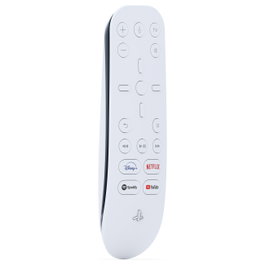 Sony Medienfernbedienung für Playstation 5 - Mando a Distancia Multimedia IR Inalámbrico, 19 Botones, Compatible con TV, Color Blanco