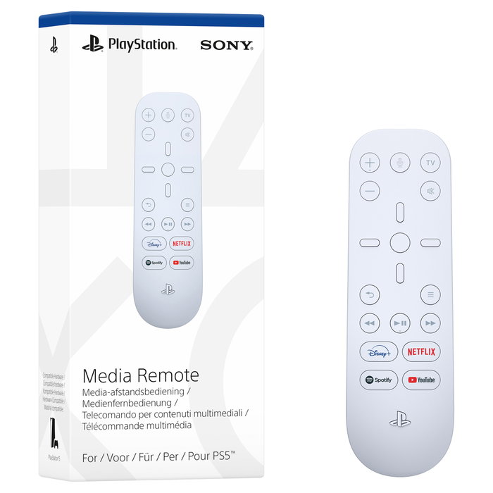 Sony Medienfernbedienung für Playstation 5 - Mando a Distancia Multimedia IR Inalámbrico, 19 Botones, Compatible con TV, Color Blanco Sony Medienfernbedienung für Playstation 5 - Mando a Distancia Multimedia IR Inalámbrico, 19 Botones, Compatible con TV, Color Blanco