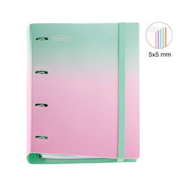 Carpebloc Miquelrius Gradient Polyfoam A4 4 An.Mixtas 35Mm Con Rec.100 Hj. 90 Gr. Cuadric.5X5 Rosa&Mint