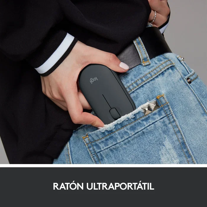 Logitech Pebble M350 Ratón Inalámbrico Grafito