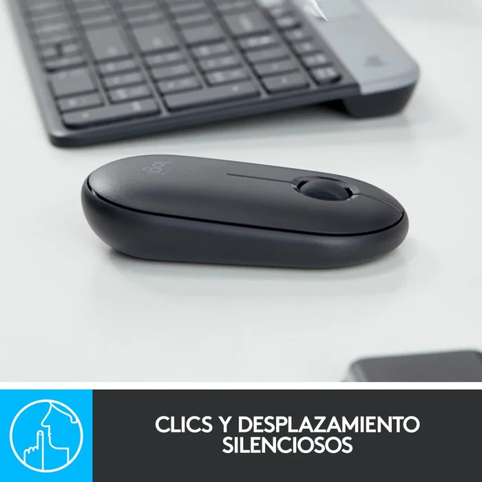Logitech Pebble M350 Ratón Inalámbrico Grafito