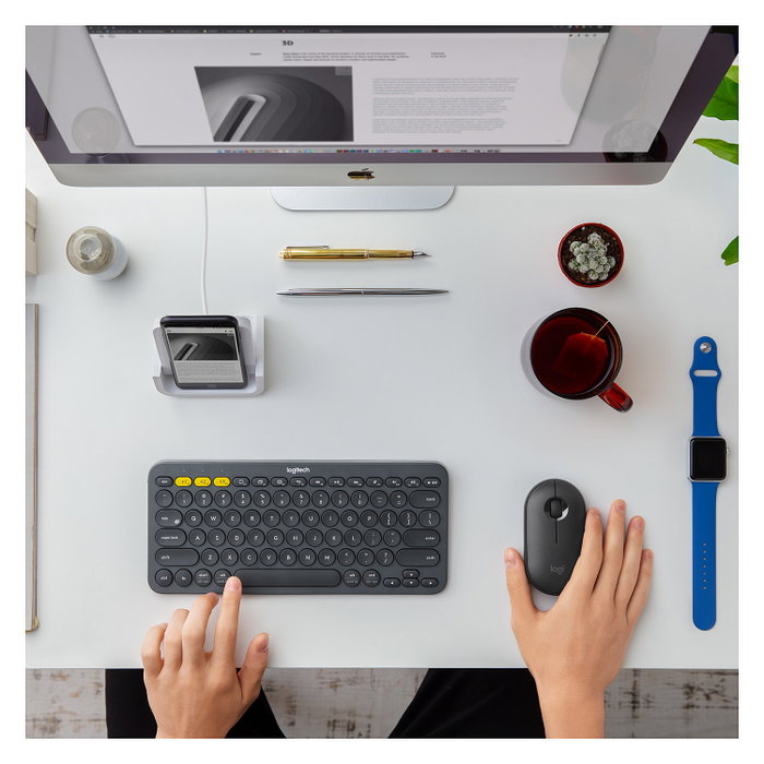 Logitech Ratón M350 Pebble Inalámbrico Óptico RF + Bluetooth Grafito Logitech Ratón M350 Pebble Inalámbrico Óptico RF + Bluetooth Grafito