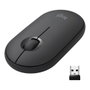 Logitech Ratón M350 Pebble Inalámbrico Óptico RF + Bluetooth Grafito