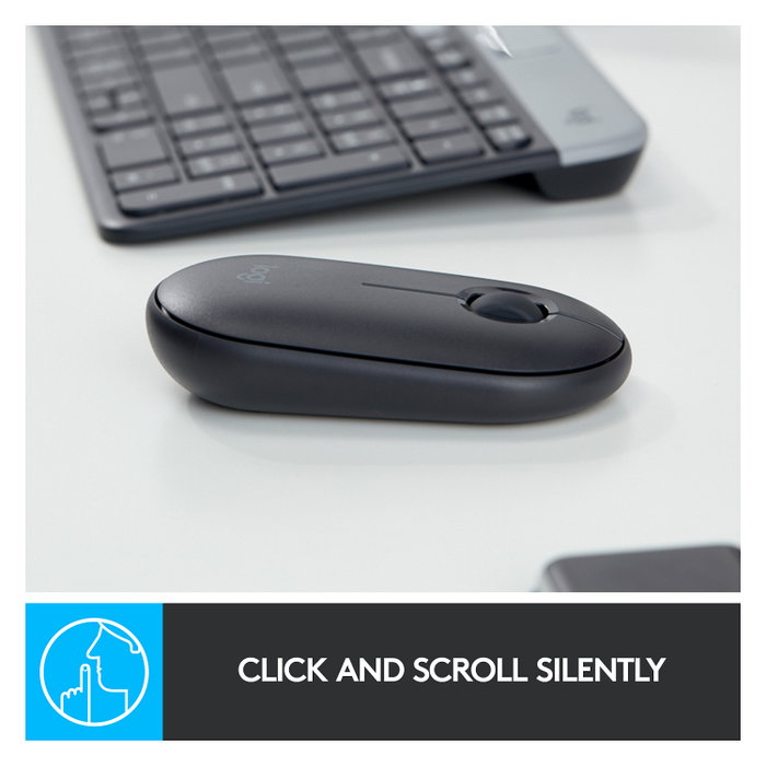 Logitech Ratón M350 Pebble Inalámbrico Óptico RF + Bluetooth Grafito Logitech Ratón M350 Pebble Inalámbrico Óptico RF + Bluetooth Grafito