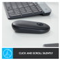 Logitech Ratón M350 Pebble Inalámbrico Óptico RF + Bluetooth Grafito