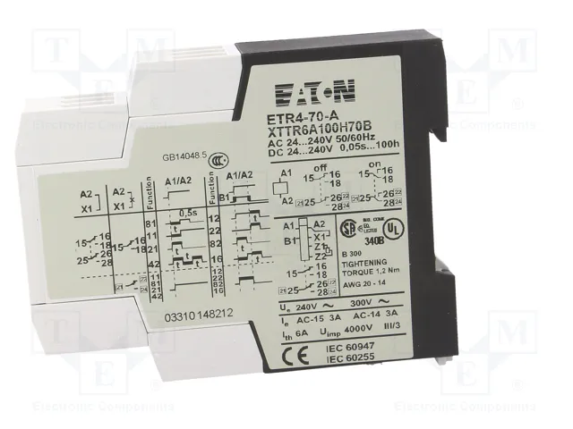 Eaton ETR4-70-A Relé temporizador Multi 24-240VAC/DC 0,05s-100h