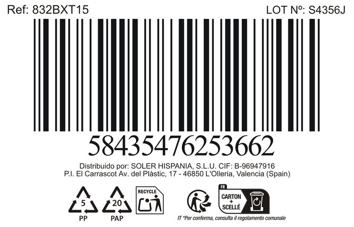 La Mediterranea Vaso Festo Claro 350 ml Ø8.3x9.1 cm (36 Unidades)