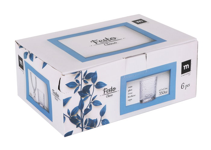 La Mediterranea Vaso Festo Claro 350 ml Ø8.3x9.1 cm (36 Unidades)