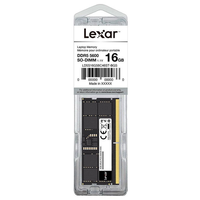 Lexar LD5S16G56C46ST-BGS 16 GB DDR5 5600 MHz SO-DIMM Lexar LD5S16G56C46ST-BGS 16 GB DDR5 5600 MHz SO-DIMM