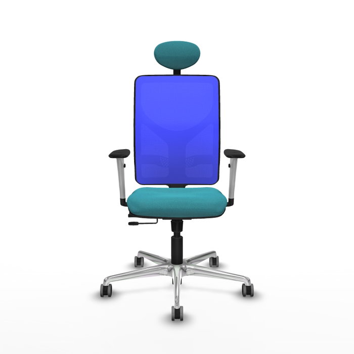 PIQUERAS Y CRESPO Silla de oficina Motilla con mecanismo Sincro/Traslack, Azul y Turquesa