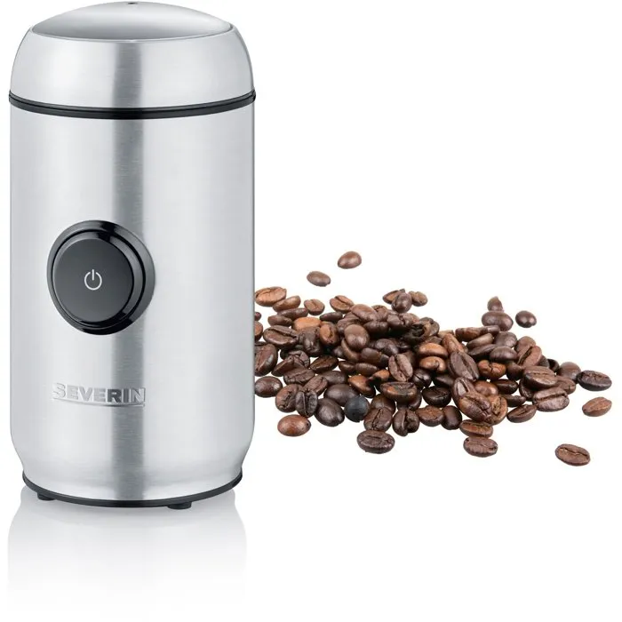 Severin KM 3879 Molinillo eléctrico de café y especias, 150 W, Negro/Cepillado Severin KM 3879 Molinillo eléctrico de café y especias, 150 W, Negro/Cepillado