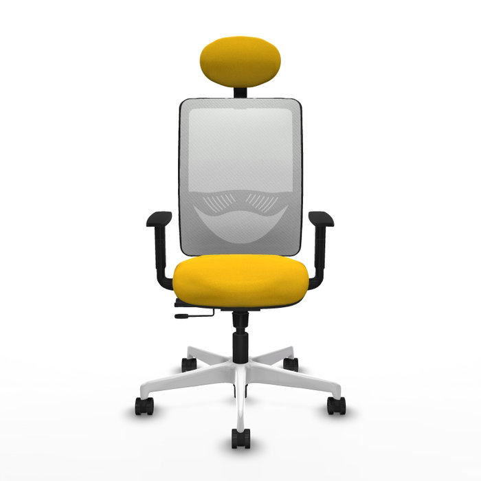 PIQUERAS Y CRESPO Silla de oficina Zulema Amarillo y Blanco PIQUERAS Y CRESPO Silla de oficina Zulema Amarillo y Blanco