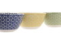 DKD Home Decor Set de 3 Cuencos de Porcelana Hechos a Mano, 650ml, Colores Surtidos