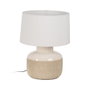 Lámpara Mesa Beige Cerámica Iluminación 43 X 43 X 56 cm
