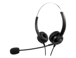 Mediarange Auriculares con Micrófono USB, Diadema Ajustable, Control de Volumen y Silencio, Ideales para Videoconferencias y Comunicación Clara, 2 m de Cable