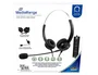 Mediarange Auriculares con Micrófono USB, Diadema Ajustable, Control de Volumen y Silencio, Ideales para Videoconferencias y Comunicación Clara, 2 m de Cable