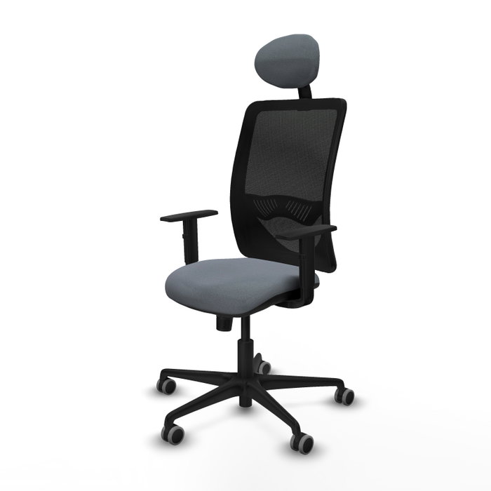 PIQUERAS Y CRESPO Silla de oficina Zulema Gris y Negro con mecanismo Sincro PIQUERAS Y CRESPO Silla de oficina Zulema Gris y Negro con mecanismo Sincro
