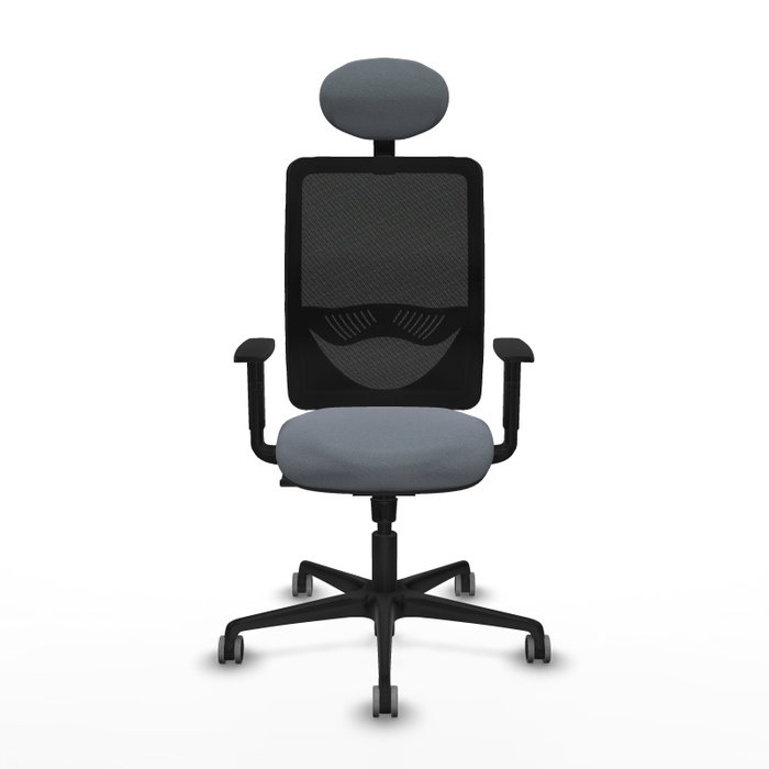 PIQUERAS Y CRESPO Silla de oficina Zulema Gris y Negro con mecanismo Sincro PIQUERAS Y CRESPO Silla de oficina Zulema Gris y Negro con mecanismo Sincro