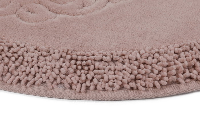Mijölnir Piante Oval - Pink Juego de Alfombrillas de Baño 100% Algodón Antibacterianas Antideslizantes Lavables a Máquina Set 2 Piezas 50x60cm 60x100cm