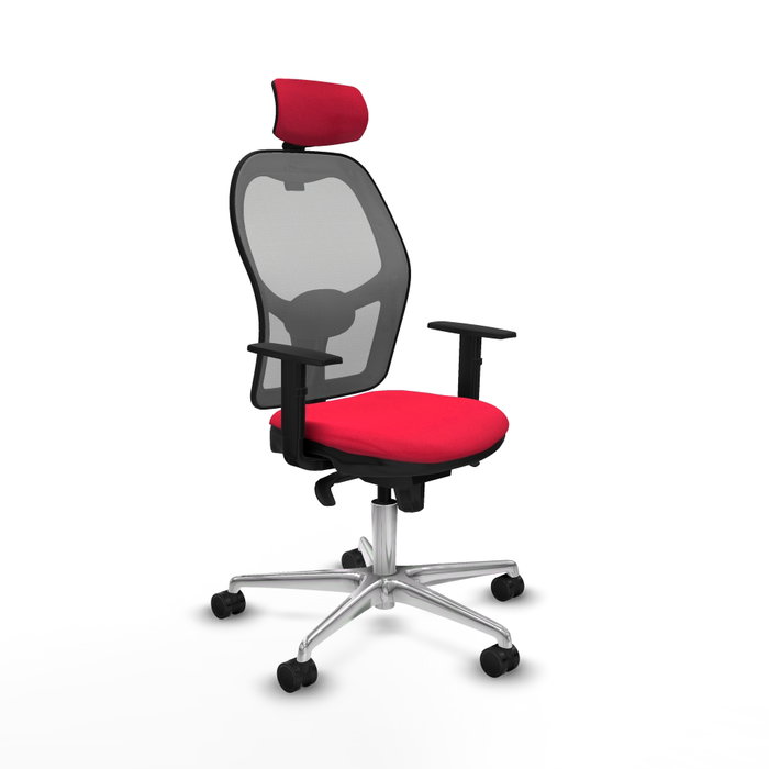 PIQUERAS Y CRESPO Silla de oficina Jorquera con mecanismo Sincro, Rojo y Gris PIQUERAS Y CRESPO Silla de oficina Jorquera con mecanismo Sincro, Rojo y Gris