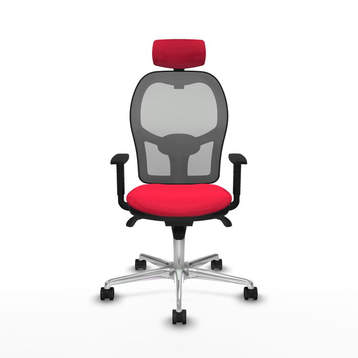 PIQUERAS Y CRESPO Silla de oficina Jorquera con mecanismo Sincro, Rojo y Gris PIQUERAS Y CRESPO Silla de oficina Jorquera con mecanismo Sincro, Rojo y Gris