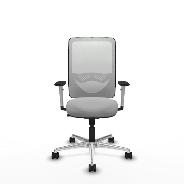 PIQUERAS Y CRESPO Silla de oficina Zulema con mecanismo Sincro, Gris claro y Blanco PIQUERAS Y CRESPO Silla de oficina Zulema con mecanismo Sincro, Gris claro y Blanco