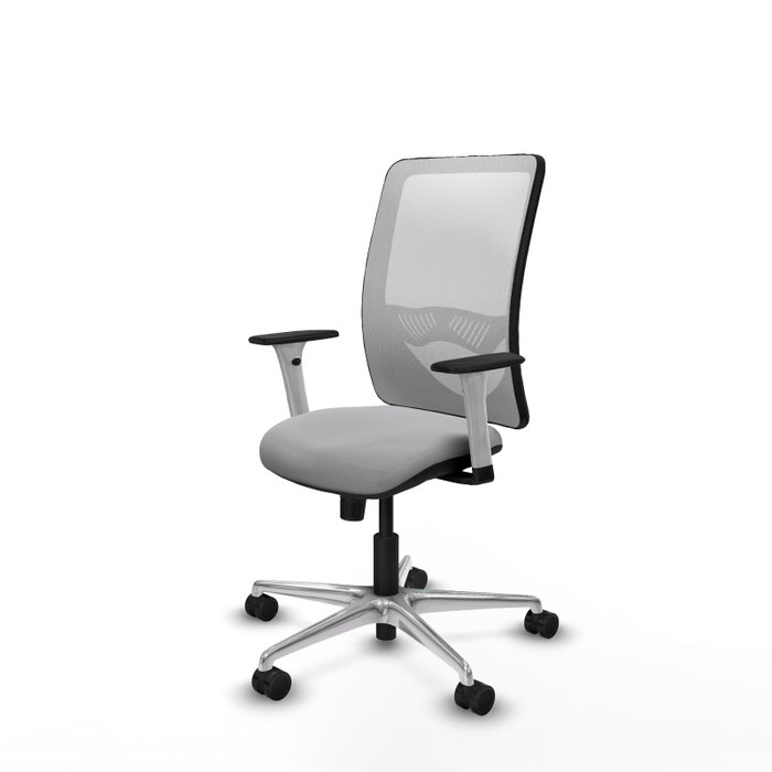 PIQUERAS Y CRESPO Silla de oficina Zulema con mecanismo Sincro, Gris claro y Blanco PIQUERAS Y CRESPO Silla de oficina Zulema con mecanismo Sincro, Gris claro y Blanco